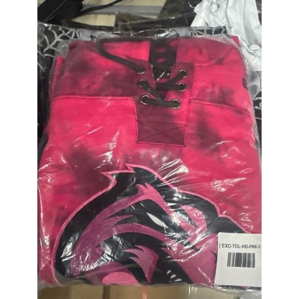 Excision Pink Tie Dye Lacer Hoodie Medium | EDM & Rave